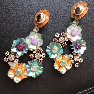 NEW J. CREW IRIDESCENT SEQUIN EARRINGS. Sold out!